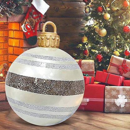 24" Outdoor Christmas Inflatable Decorated Ball