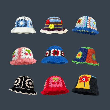 DCore Seven™  Flower Crochet Bucket Hat