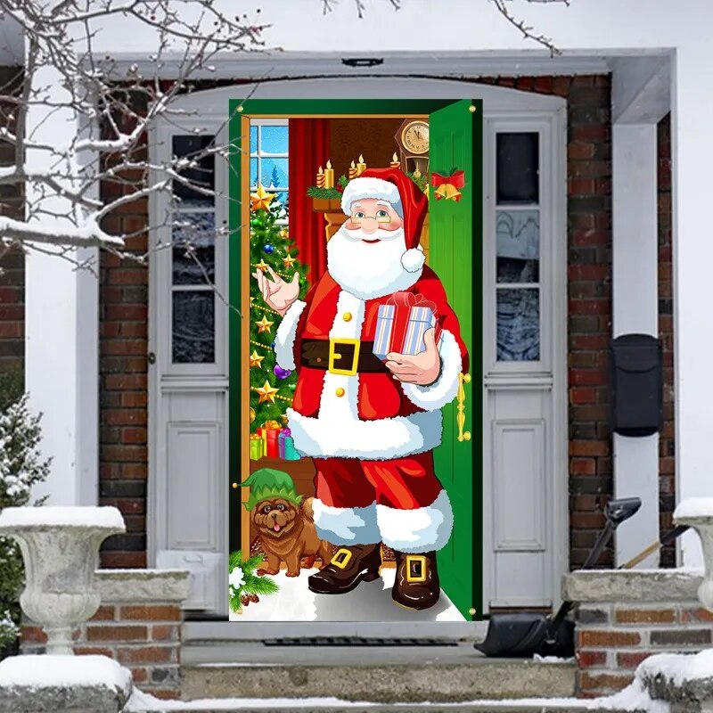 DCore Seven™   Background Christmas Cloth Door Decoration