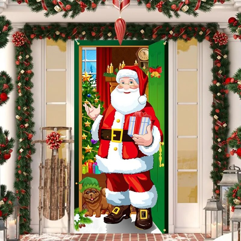 DCore Seven™   Background Christmas Cloth Door Decoration