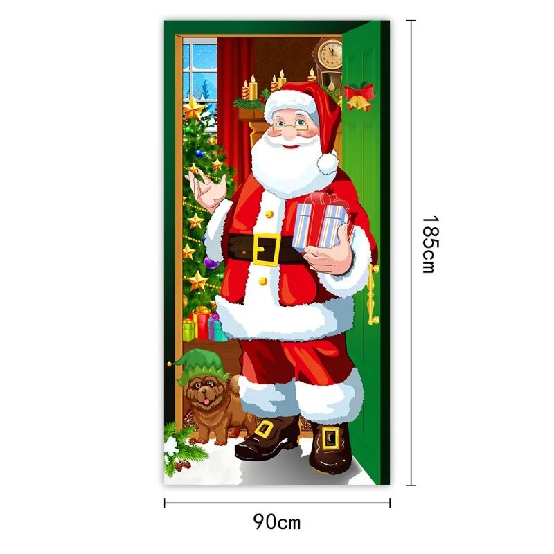 DCore Seven™   Background Christmas Cloth Door Decoration