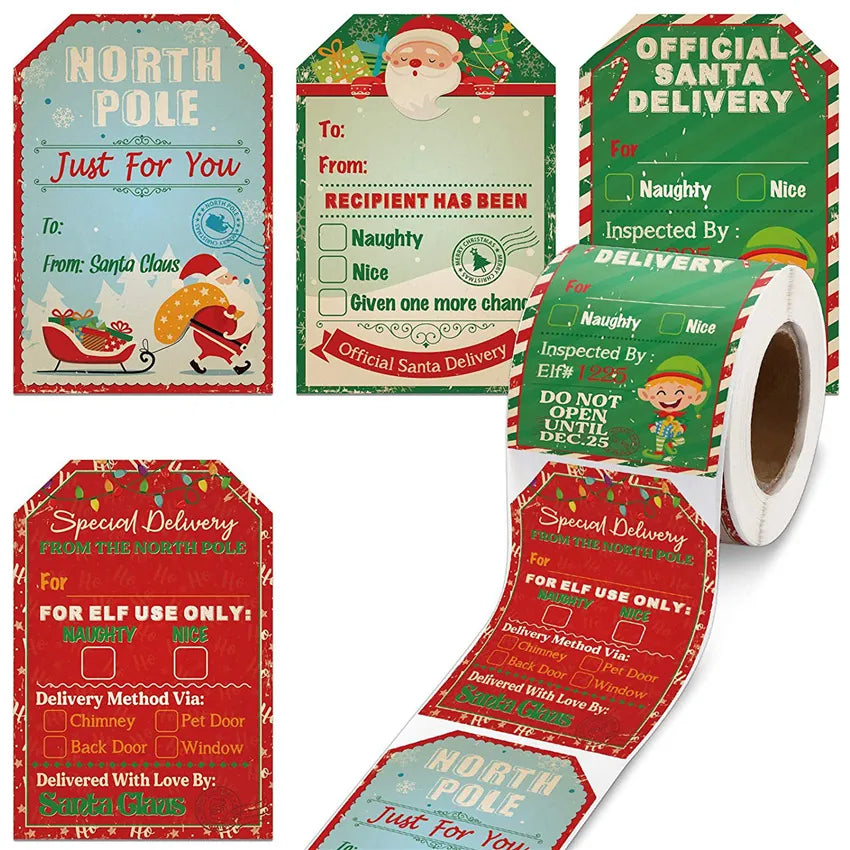 Merry Christmas Gift Labels & Stickers