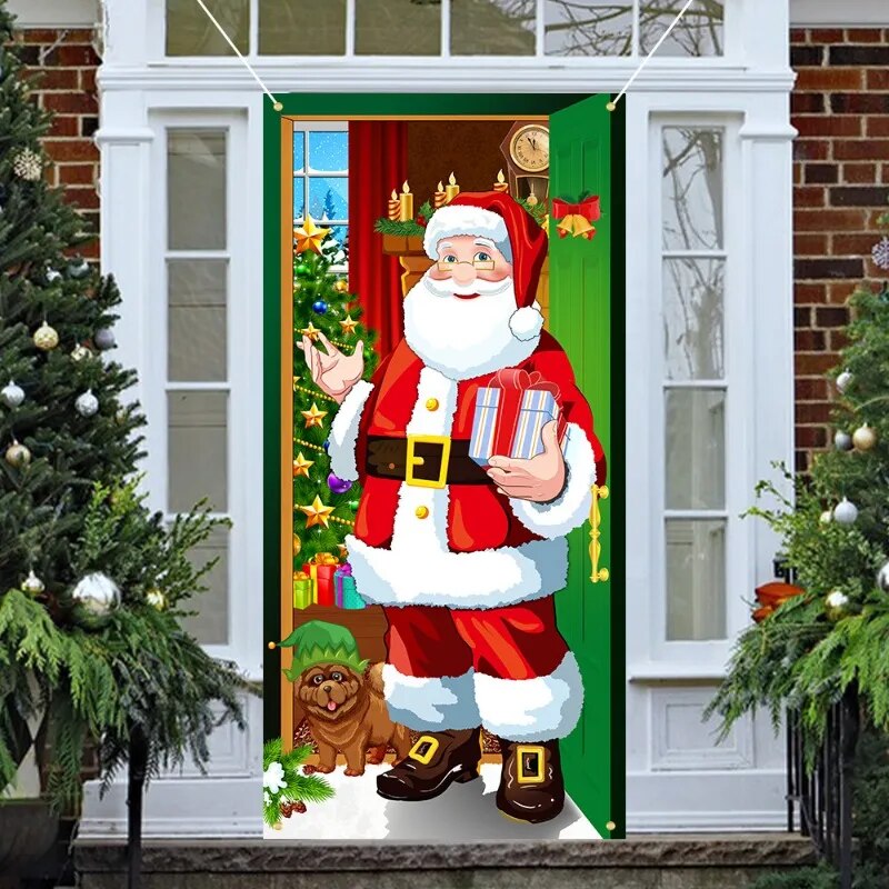 DCore Seven™   Background Christmas Cloth Door Decoration