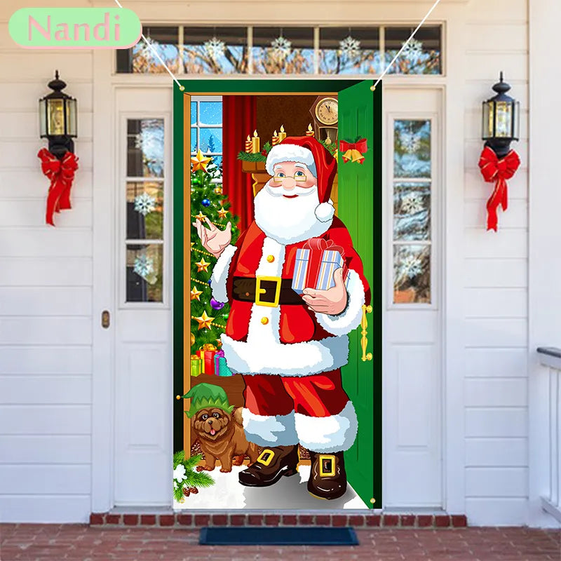 DCore Seven™   Background Christmas Cloth Door Decoration